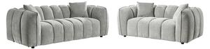 Ventura Fabric 3+2 Seater Sofa Set In Grey