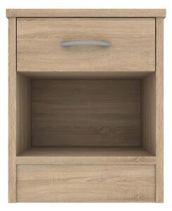Babylon Wooden Bedside Cabinet With 1 Drawer In Oak
