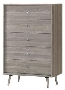 Batya Wooden Chest Of 5 Drawers In Grey Oak