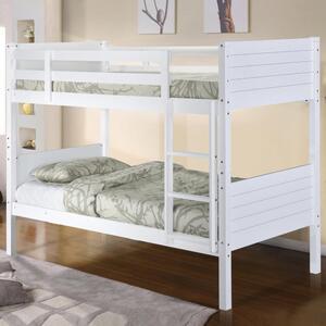Celina Wooden Bunk Bed With Ladder In White