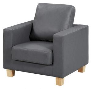 Caridad PU Leather 1 Seater Sofa In Grey