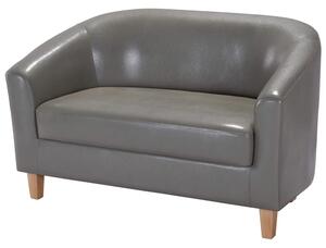 Cardea PU Leather 2 Seater Sofa In Grey