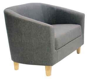 Cardea Fabric 2 Seater Sofa In Dark Grey