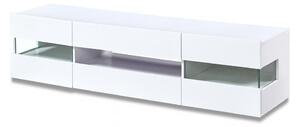 Carrboro High Gloss TV Stand In White With LED