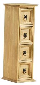 Carlen Wooden Storage Cabinet In Distressed Oak