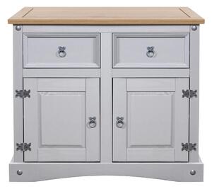 Carlen Wooden Sideboard With 2 Doors 2 Drawers In Grey Oak