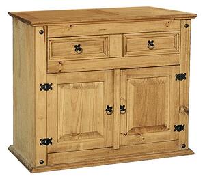 Carlen Wooden Sideboard With 2 Doors 2 Drawers In Distressed Oak