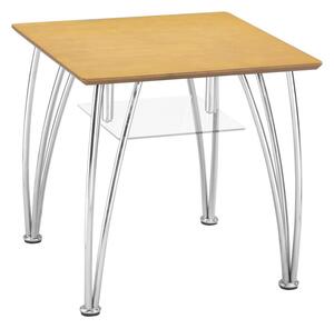 Filia Wooden Lamp Table With Chrome Legs In Beech