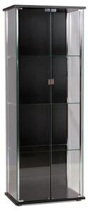 Hyannis Wooden Display Cabinet With 2 Glass Doors In Black