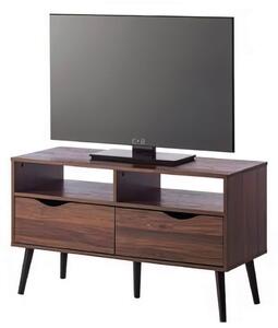 Girona Wooden TV Stand With 2 Drawers 2 Shelves In Walnut