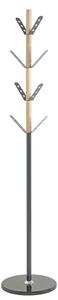 Bessemer Metal Coat Stand With Marble Base In Anthracite Natural