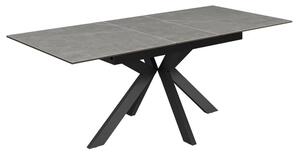 Armada Large Ceramic Extending Dining Table In Matte Grey