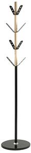 Bessemer Metal Coat Stand With Marble Base In Black Natural