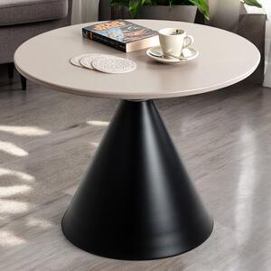 Florence Large Metal End Table With Black Base In Grey