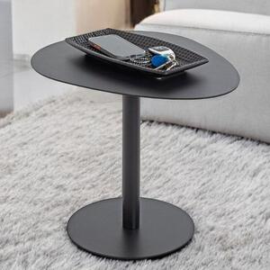Evanston Triangle Metal End Table In Black