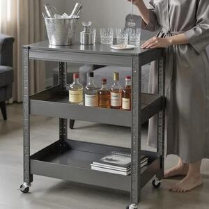 Kenosha Metal Drinks Trolley In Anthracite