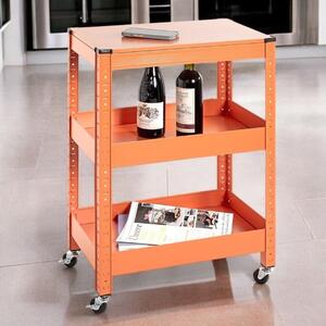 Kenosha Metal Drinks Trolley In Orange