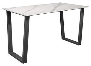 Cerritos Ceramic Rectangular Dining Table In Matte White