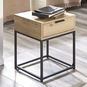 Kodiak Medium Wooden Bedside Cabinet With 1 Drawer In Oak
