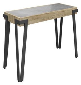 Girona Ceramic Console Table With Steel Legs In Grey