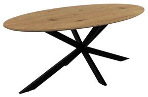 Loreto Wooden Oval Coffee Table In Natural Oak Effect