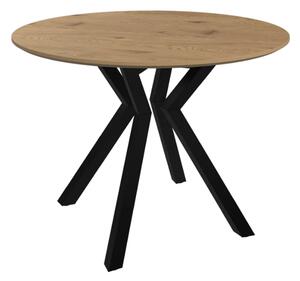 Loreto Wooden Round Dining Table In Natural Oak Effect