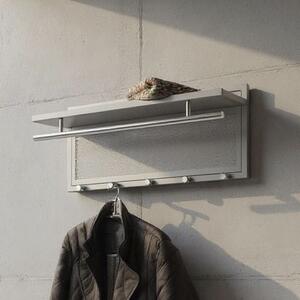 Prichard Metal Coat Rack In Chrome Grey