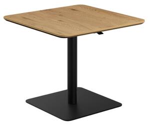 Loreto Wooden Square Bistro Bar Table In Natural Oak Effect