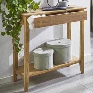 Maricopa Wooden Console Table With 1 Drawer In Oak