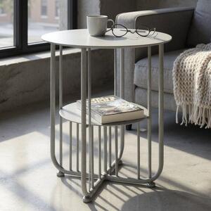 Vineland Metal End Table In Grey