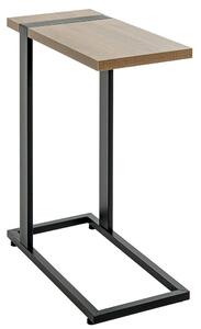 Senatobia Wooden End Table With Black Frame In Natural