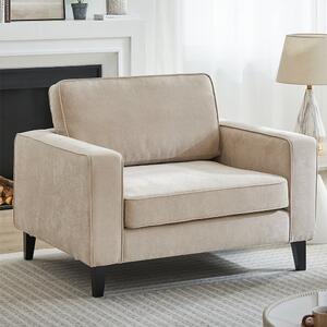 Soho Fabric 1 Seater Sofa In Stone
