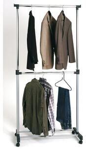Ballwin Metal Coat Stand In Chrome And Grey