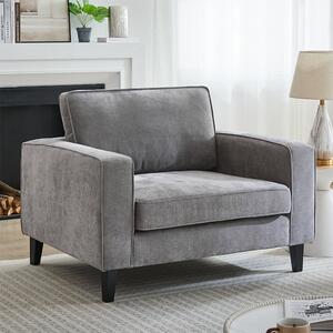 Soho Fabric 1 Seater Sofa In Grey