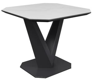 Viroqua Ceramic Side Table In Matt White