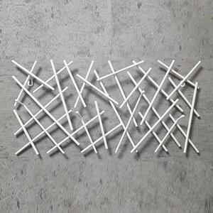 Corsicana Medium Metal Wall Hung Coat Rack In White