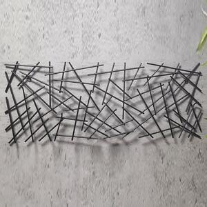 Corsicana Large Metal Wall Hung Coat Rack In Black