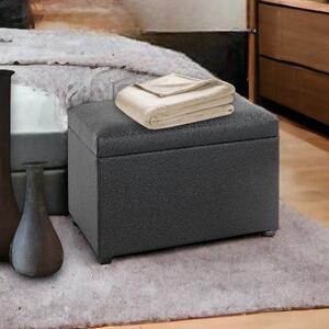 Massillon Small Fabric Storage Ottoman In Black