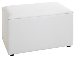 Massillon Large Fabric Storage Ottoman In White