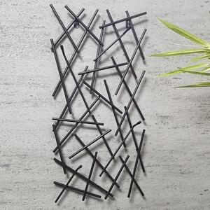 Corsicana Small Metal Wall Hung Coat Rack In Black