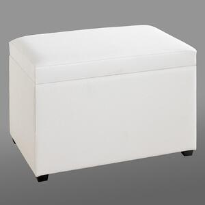 Massillon Small Fabric Storage Ottoman In White