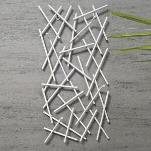 Corsicana Small Metal Wall Hung Coat Rack In White