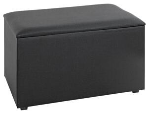Massillon Large Fabric Storage Ottoman In Black