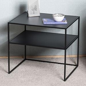 Manitowoc Small Metal End Table With Undershelf In Black