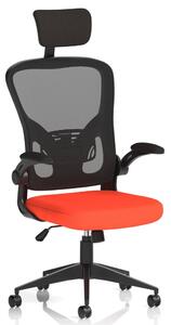 Accord Fabric Office Chair With Folding Arms In Tabasco Orange