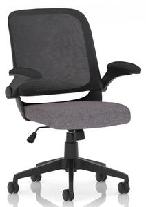 Crowley Fabric Office Chair With Folding Arms In Fuse