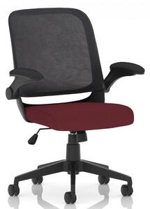 Crowley Fabric Office Chair With Folding Arms In Ginseng Chilli
