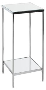 Pulaski Mirrored Square Flower Column With Chrome Frame