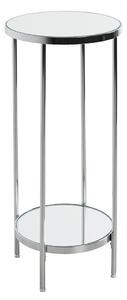 Pulaski Mirrored Round Flower Column With Chrome Frame