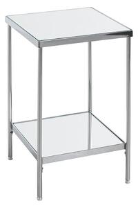 Pulaski Small Mirrored Square End Table With Chrome Frame